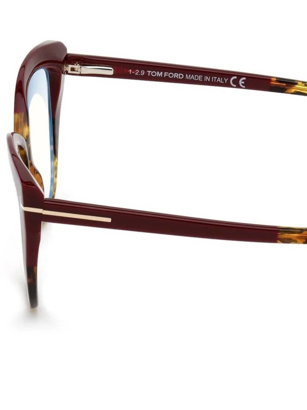NEW TOM FORD TF5673-B 056 BURGUNDY VINTAGE LEOPARD AUTHENTIC EYEGLASSES FRAME - Picture 9 of 9
